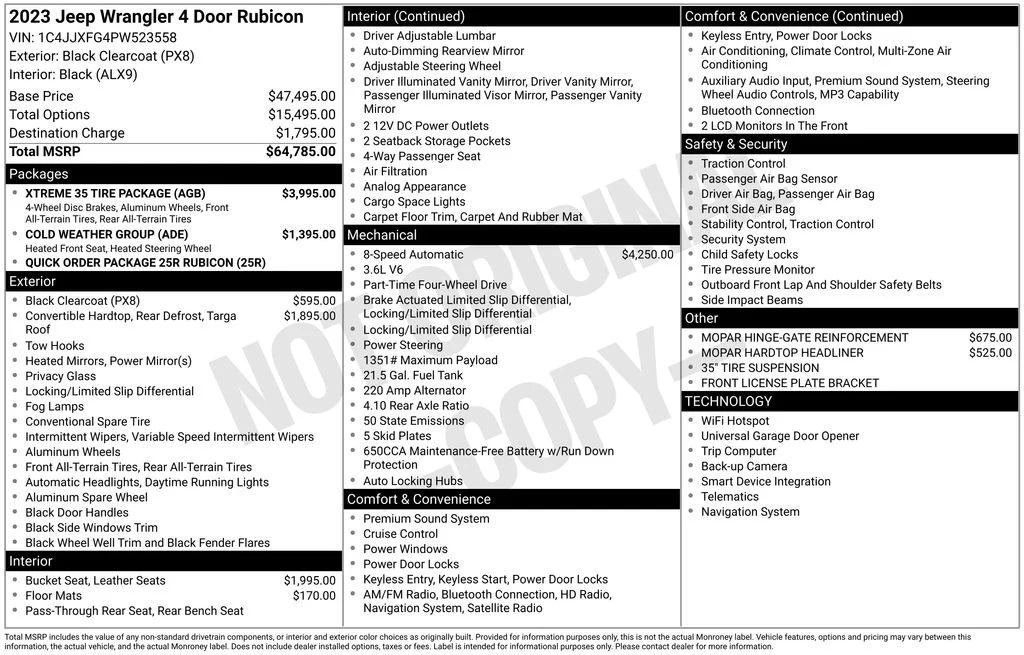 Used 2023 Black Jeep Rubicon image 7