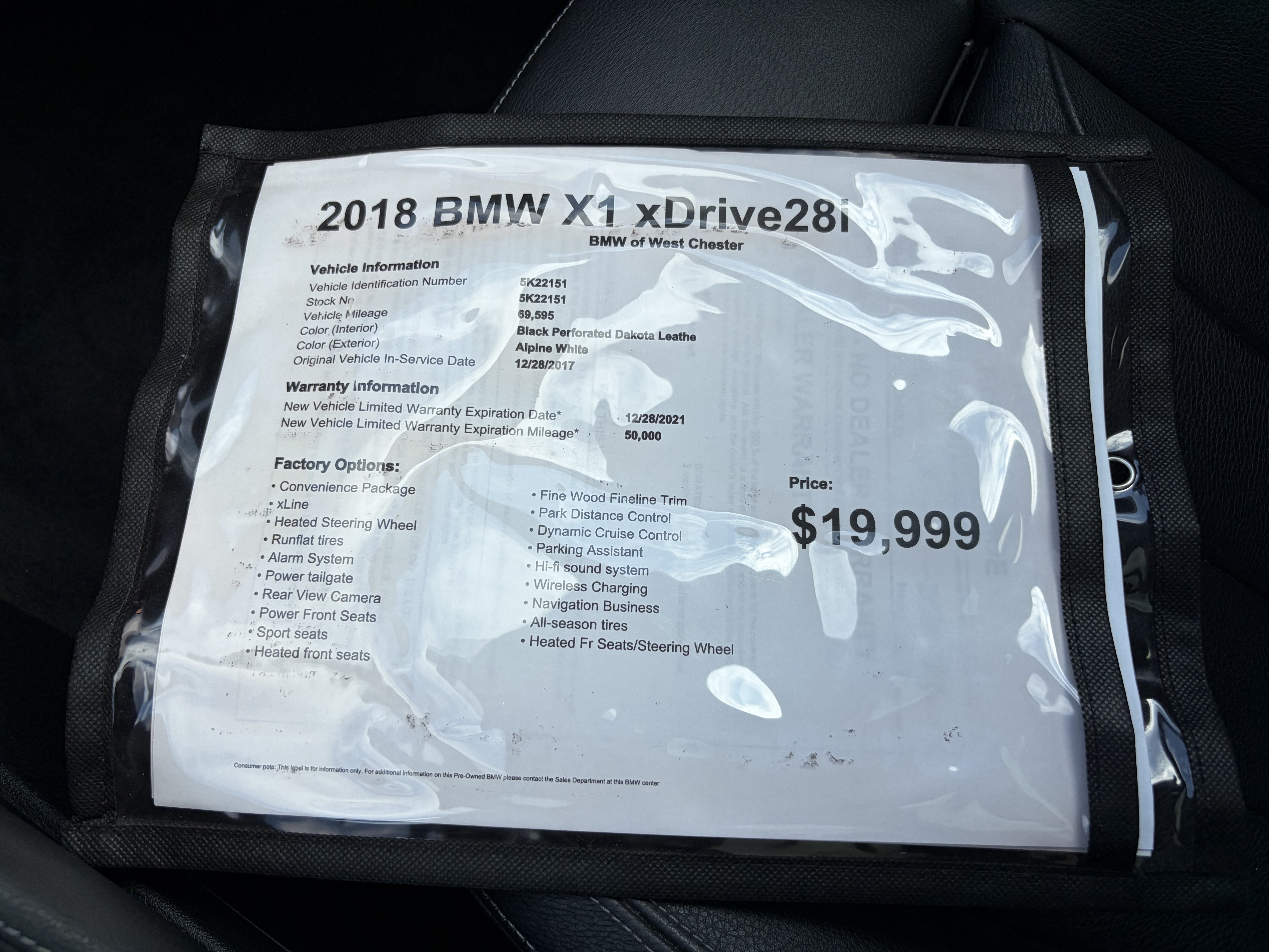 Used 2018 Alpine White BMW xDrive28i image 18