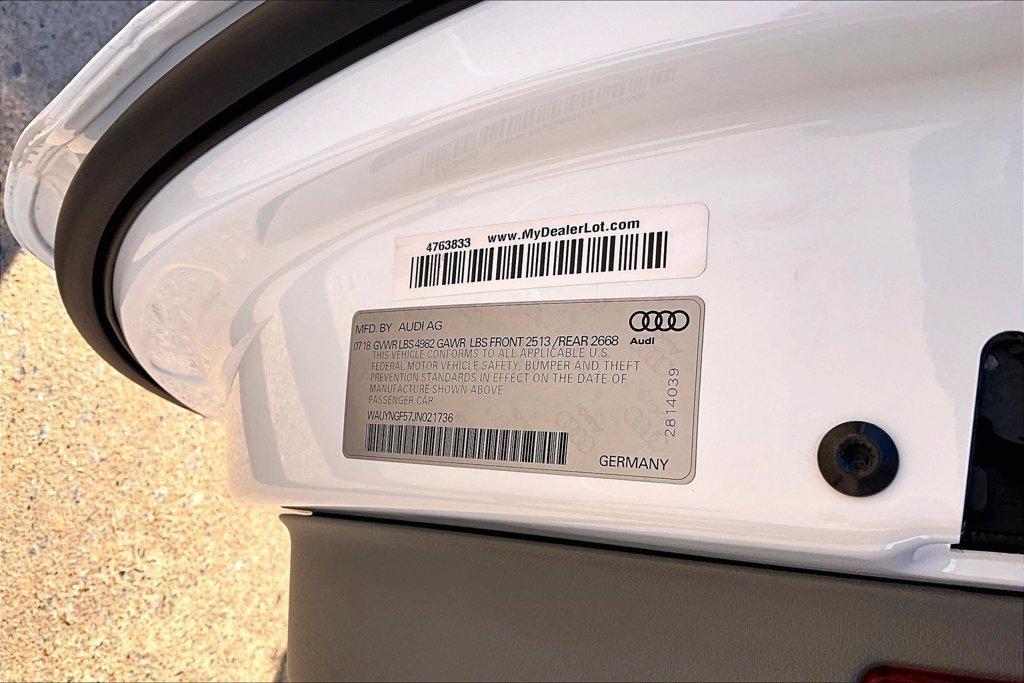 Used 2018 White Audi 2.0T Premium Plus image 35