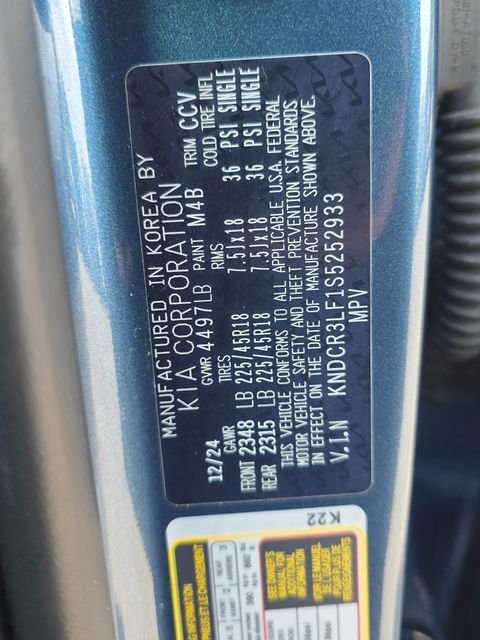 Used 2025 Mineral Blue Kia SX image 3