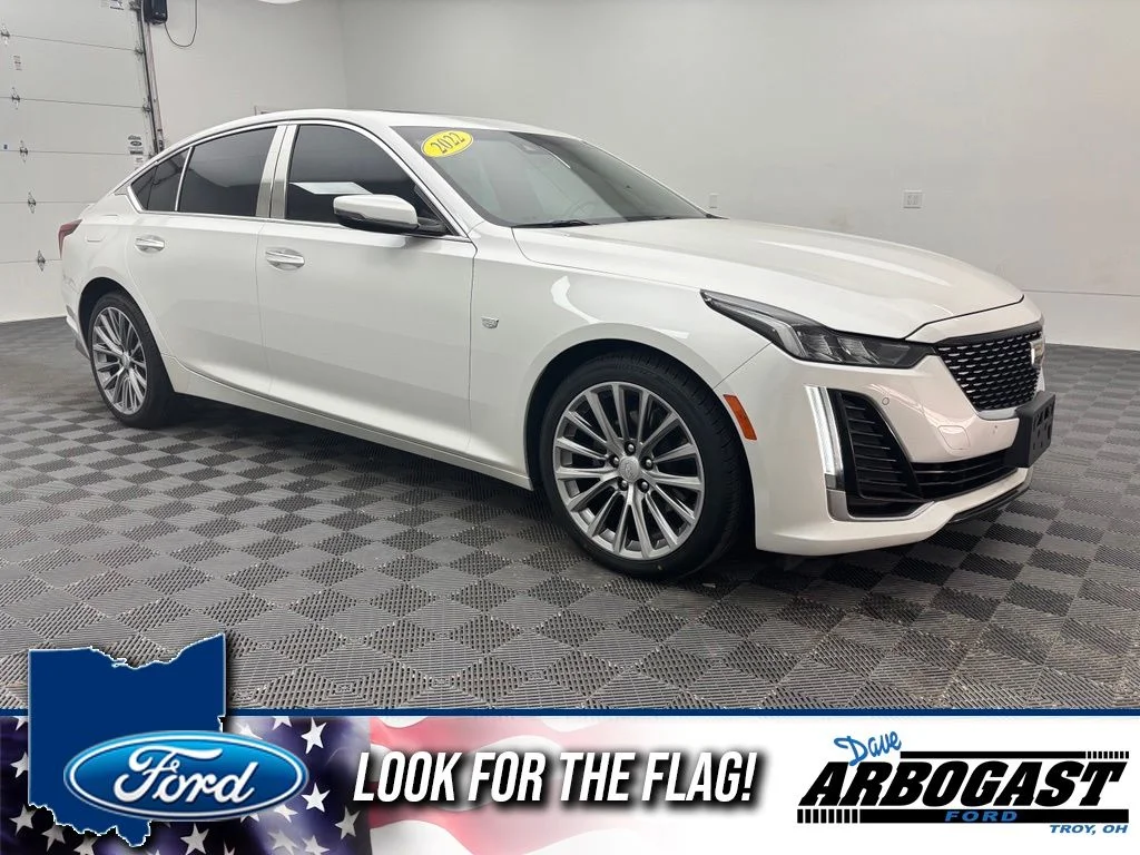 Used 2022 White Cadillac Premium Luxury image 1