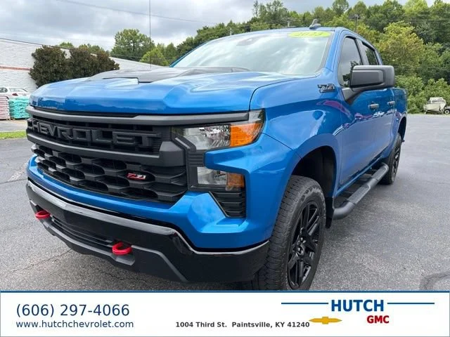 Used 2023 Glacier Blue Metallic Chevrolet Custom Trail Boss image 1