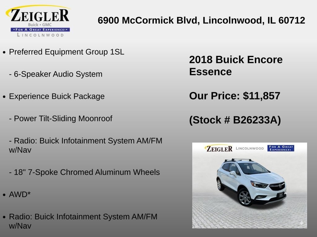 Used 2018 (Includes (CM5) Black Carbon Metallic lower exterior accent color, Paint code W700S.) Buick Essence image 6
