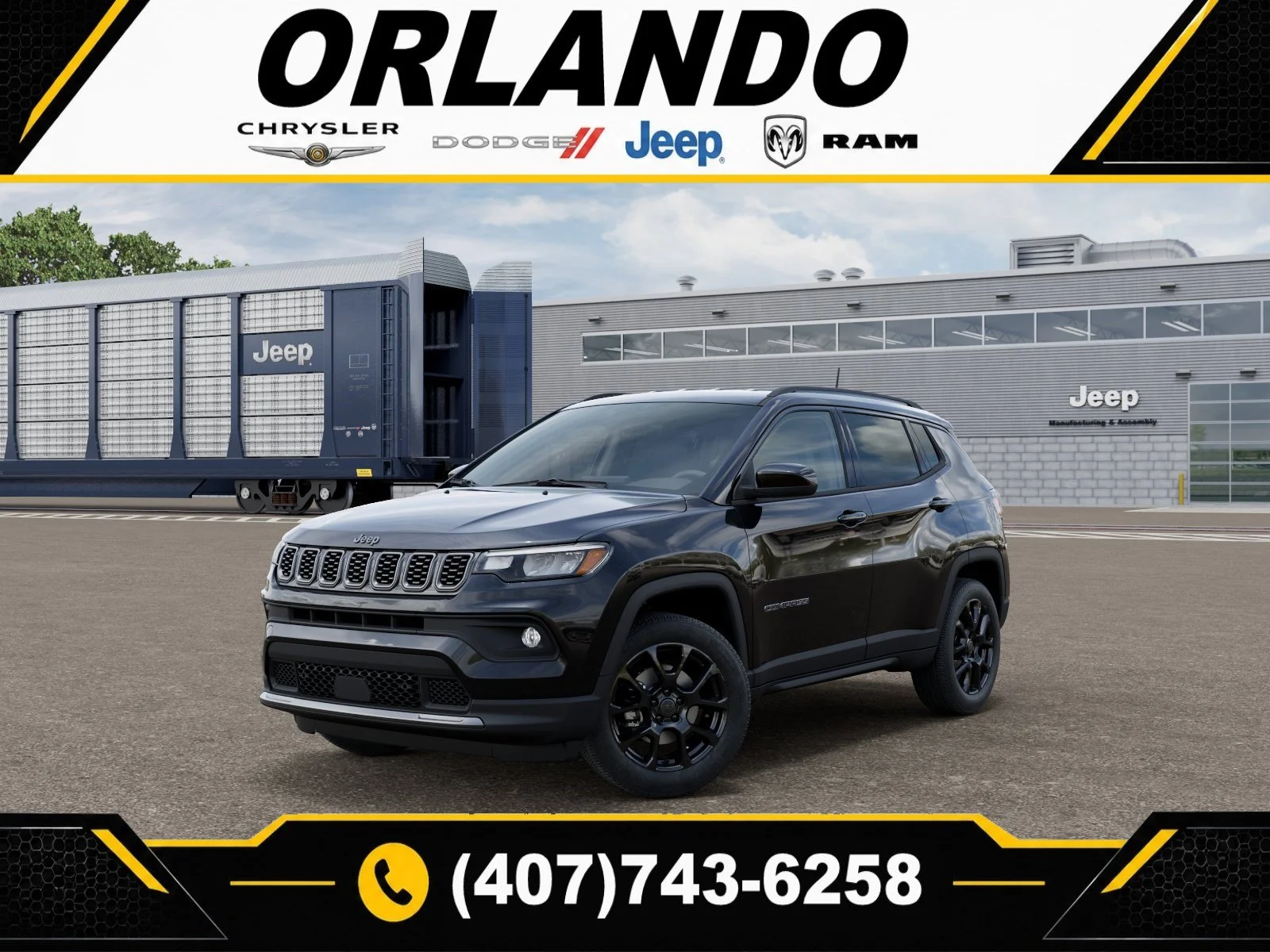 New 2026 Diamond Black Crystal Pearlcoat Jeep Latitude image 1