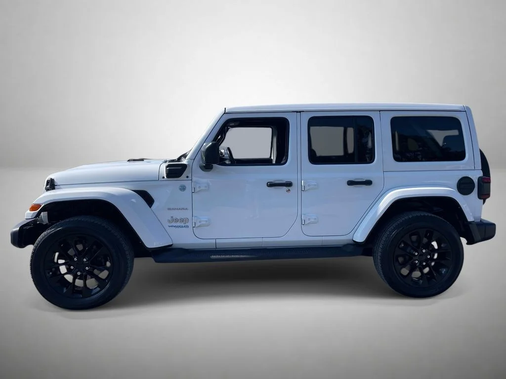 Used 2021 White Jeep Unlimited Sahara 4xe image 6