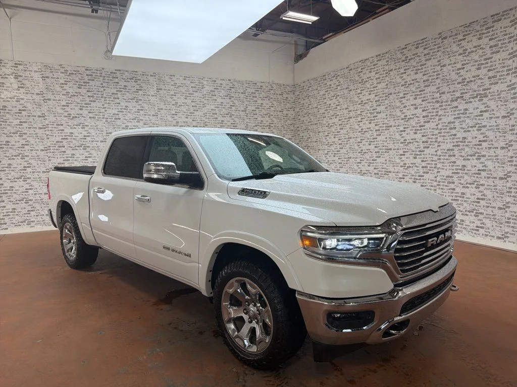 Used 2022 Ivory White Tri-Coat Pearlcoat Ram Laramie Longhorn image 1