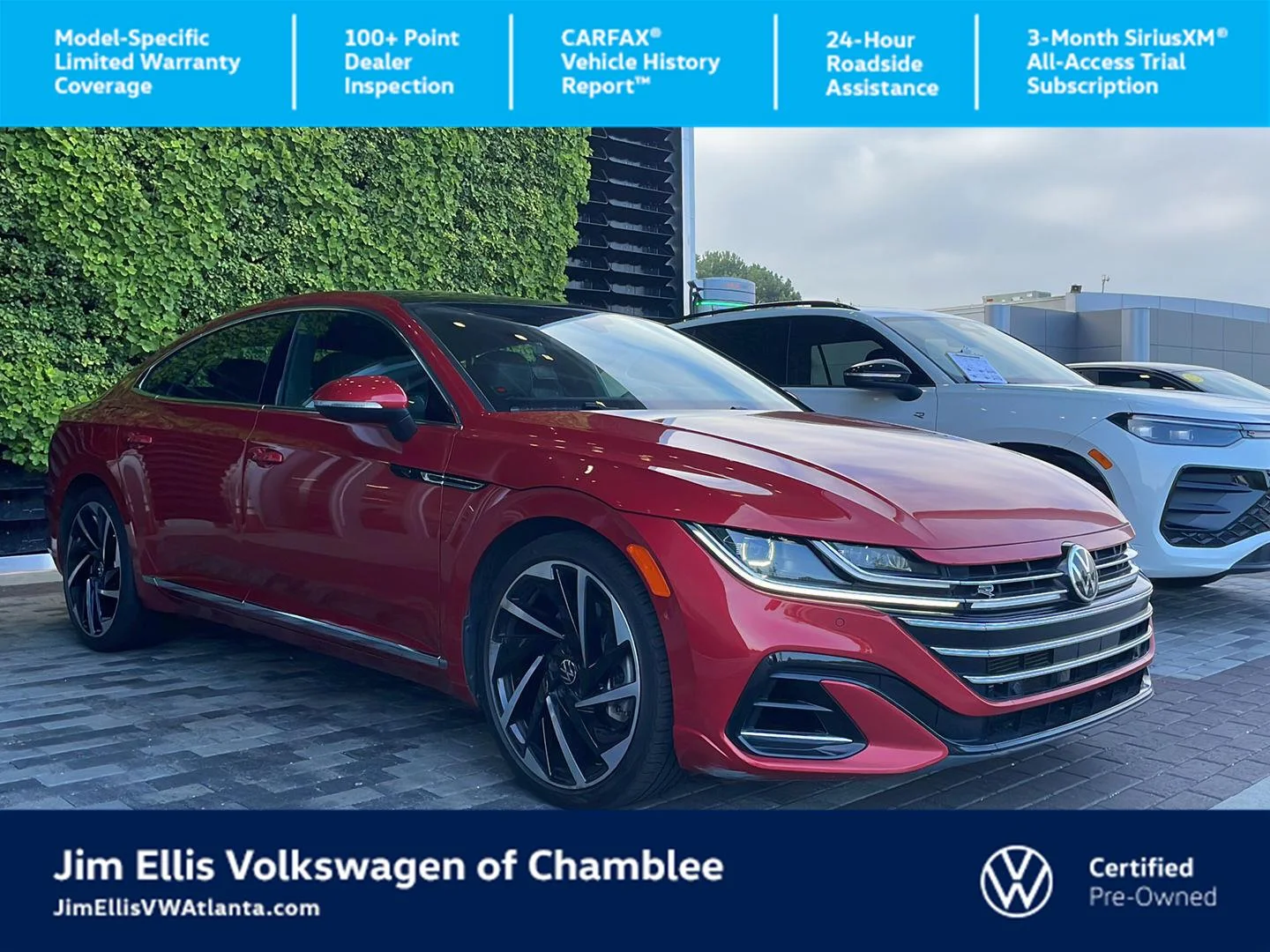 Certified Used 2021 Kings Red Metallic Volkswagen SEL Premium R-Line image 1