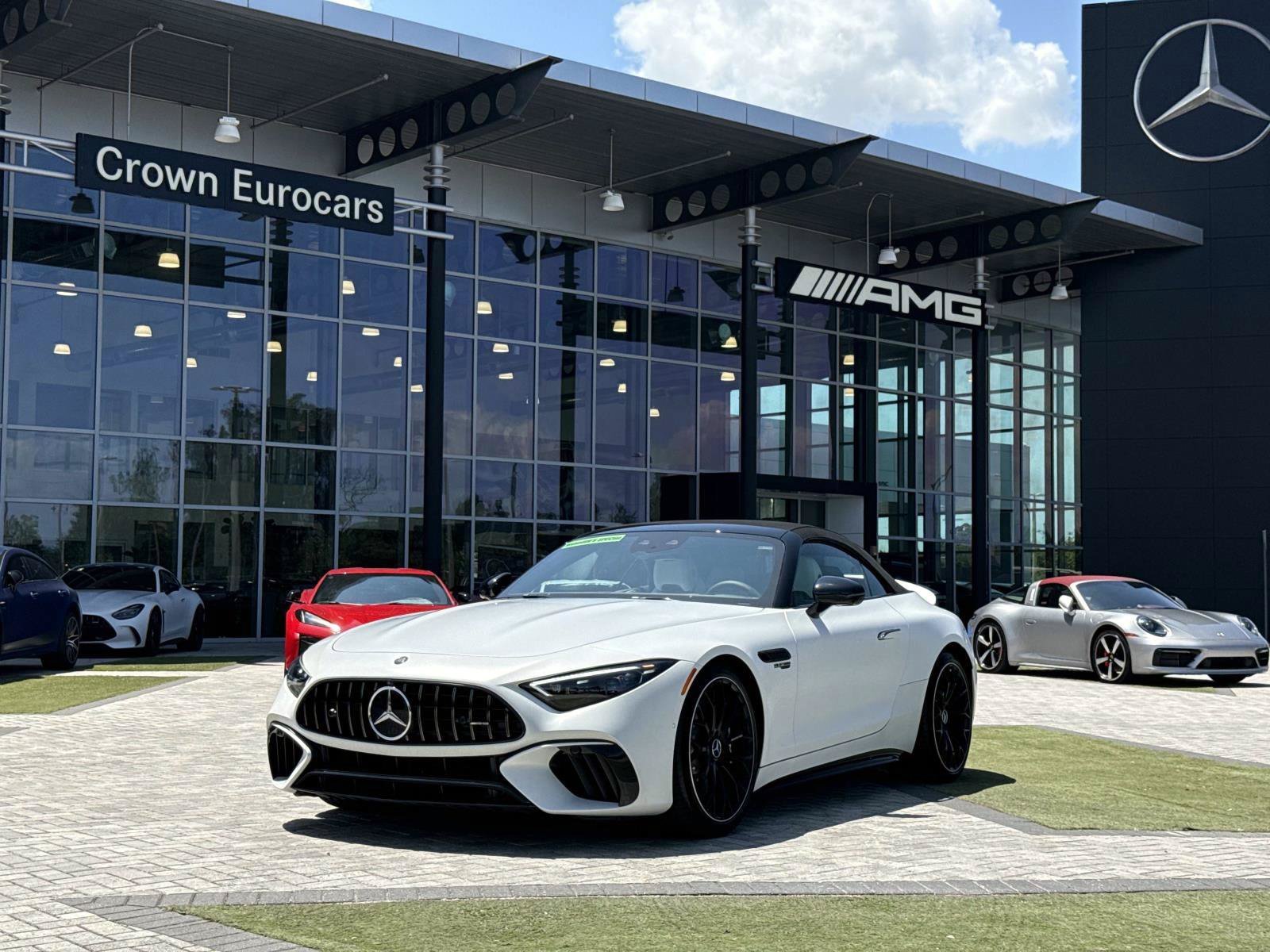 Moonlight White 2026 Mercedes-Benz SL-Class Convertible All-Wheel Drive 9-Speed Automatic