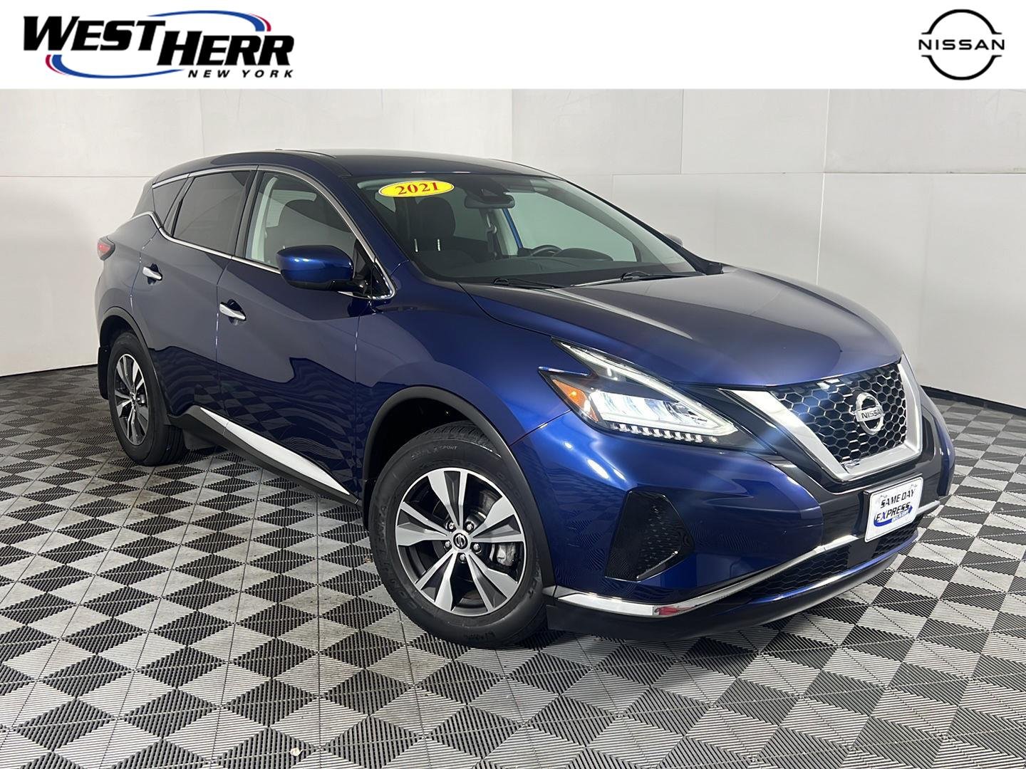Used 2021 Deep Blue Pearl Nissan S image 1