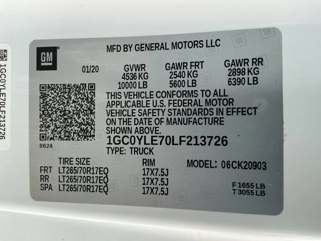 Used 2020 SUMMIT WHITE Chevrolet Work Truck image 24