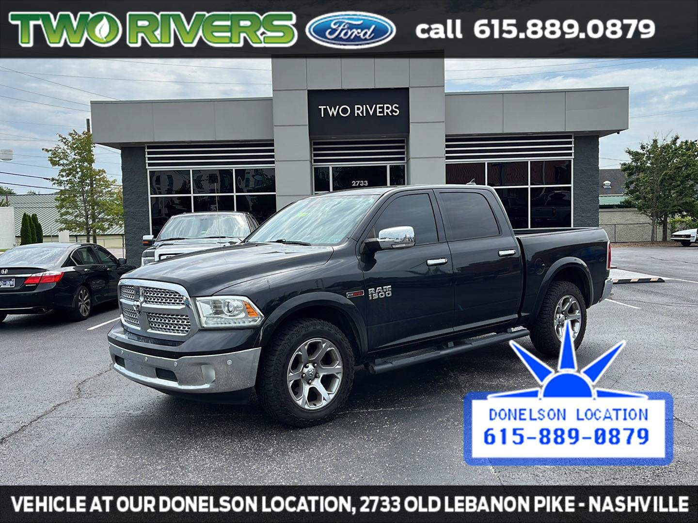 Used 2016 Brilliant Black Crystal Pearlcoat Ram Laramie image 1