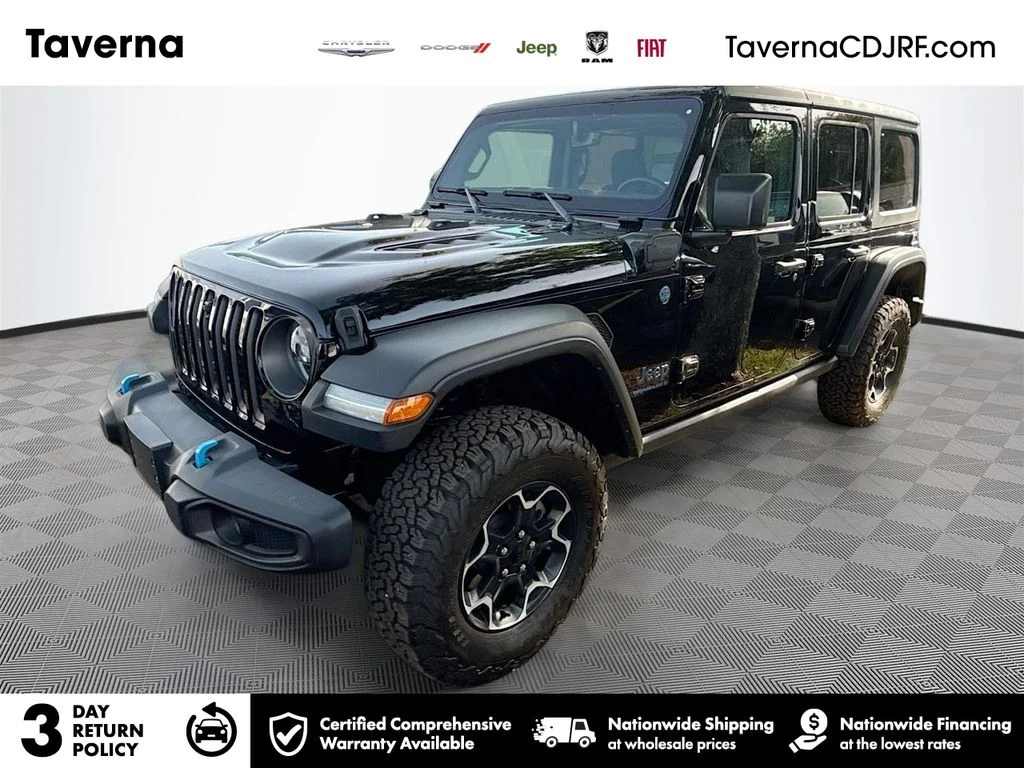 Used 2023 Black Jeep Rubicon 4xe image 1