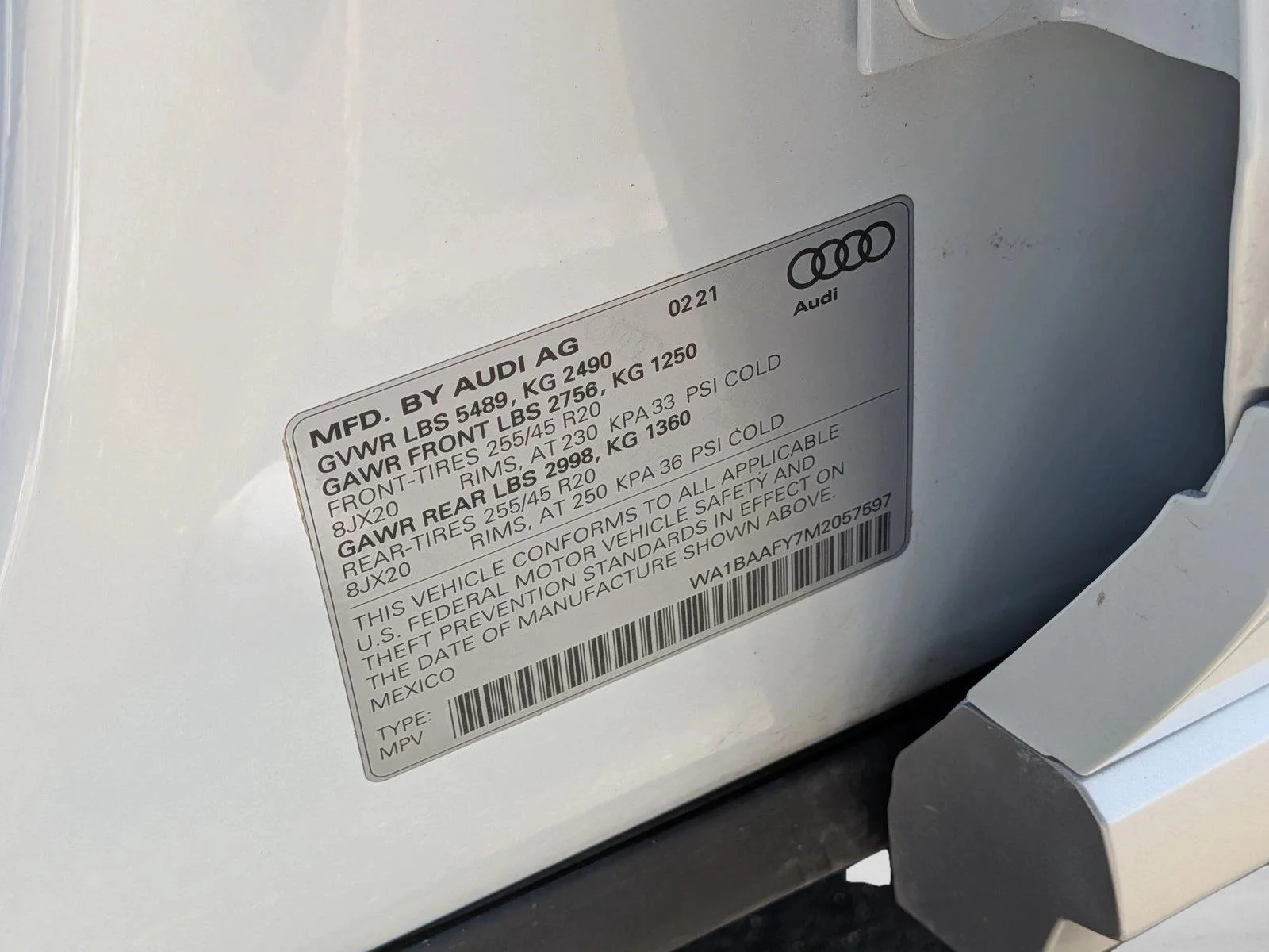 Used 2021 Glacier White Metallic Audi Premium Plus image 25