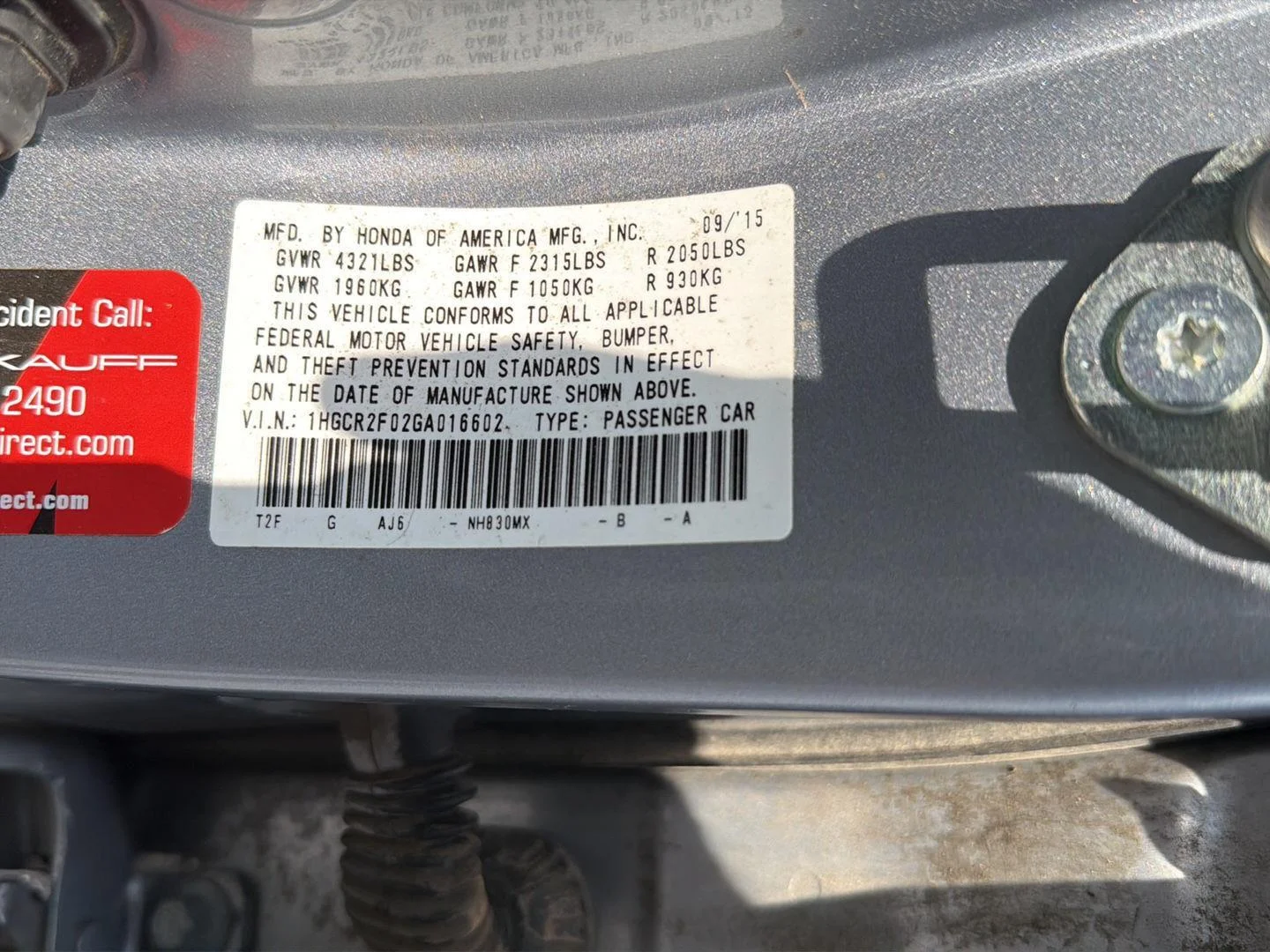Used 2016 Lunar Silver Metallic Honda EX image 37