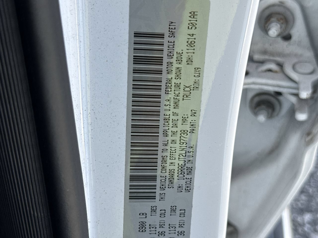 Used 2020 Bright White Clearcoat Ram Laramie image 30