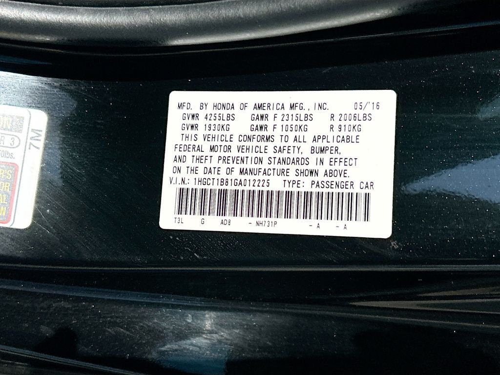 Used 2016 Crystal Black Pearl Honda EX-L image 32
