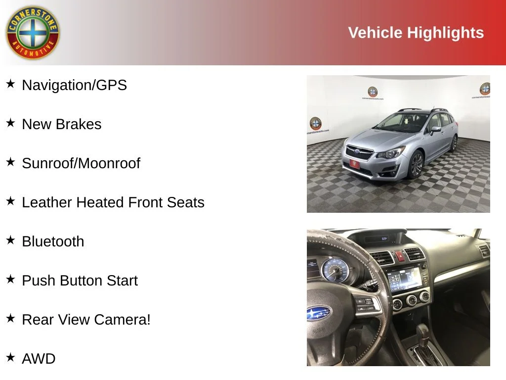 Used 2015 Subaru Impreza Sport Limited with VIN JF1GPAZ64F8239249 for sale in Elk River, Minnesota