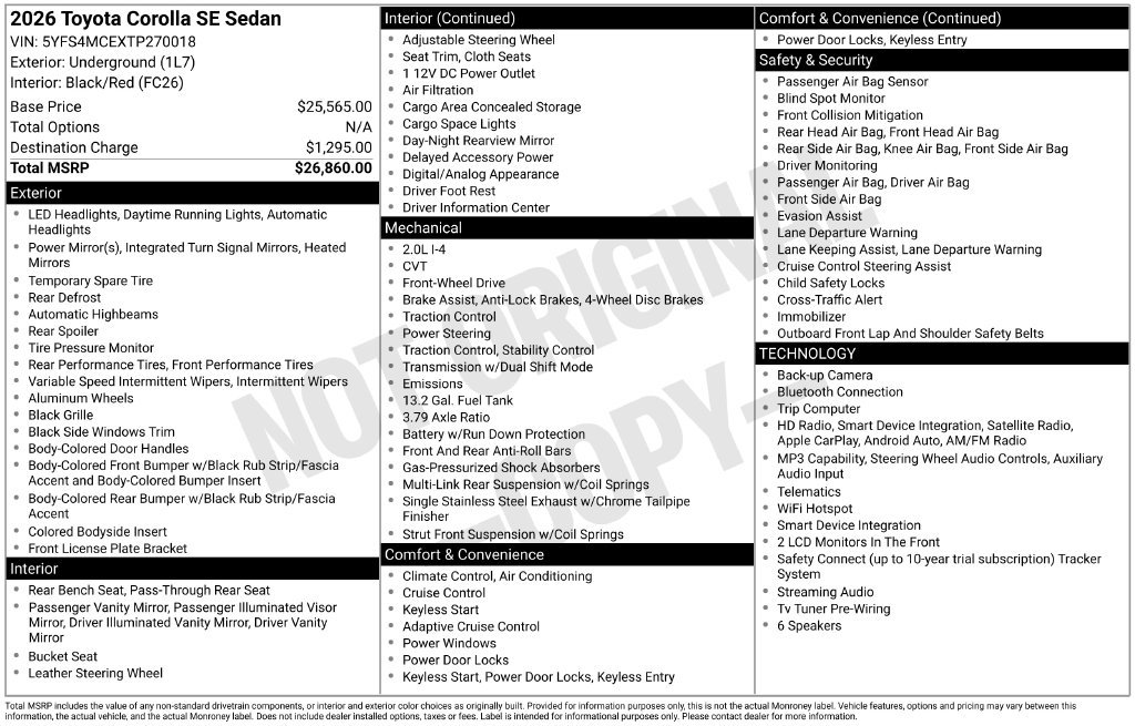 Used 2026 Gold Toyota SE image 7