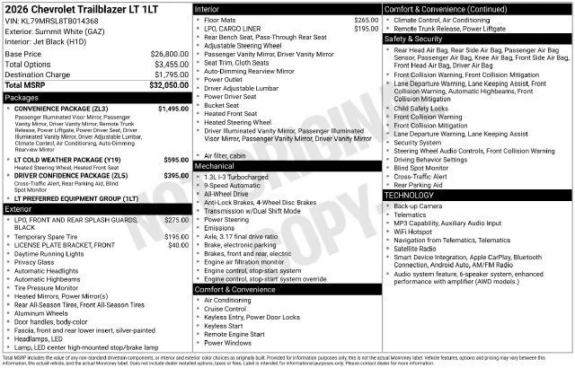 Used 2026 Summit White Chevrolet LT image 5