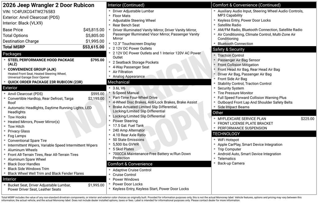 New 2026 Anvil Clearcoat Jeep Rubicon image 34