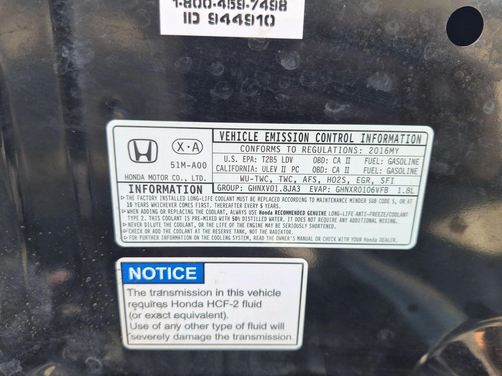 Used 2016 Crystal Black Pear Honda LX image 23
