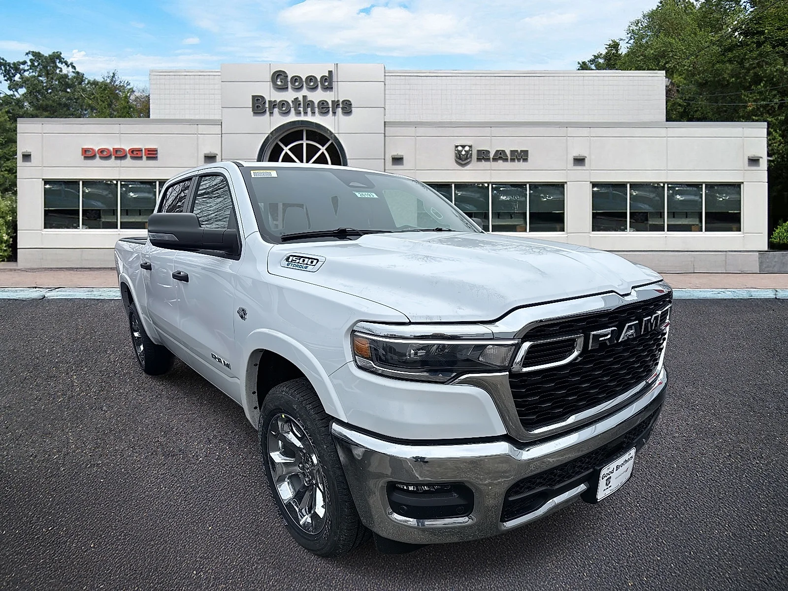 New 2026 Bright White Clear-Coat Exterior Paint RAM Big Horn Crew Cab 4x4 5