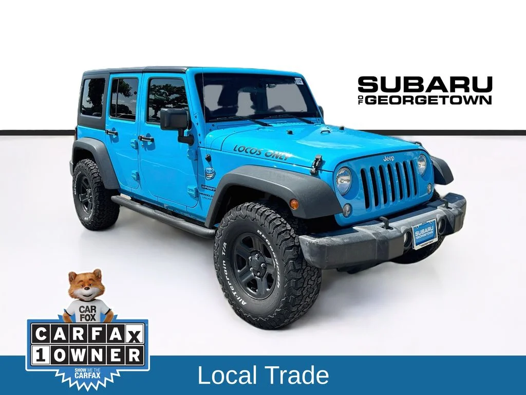 Used 2018 Blue Jeep Unlimited Sport image 1