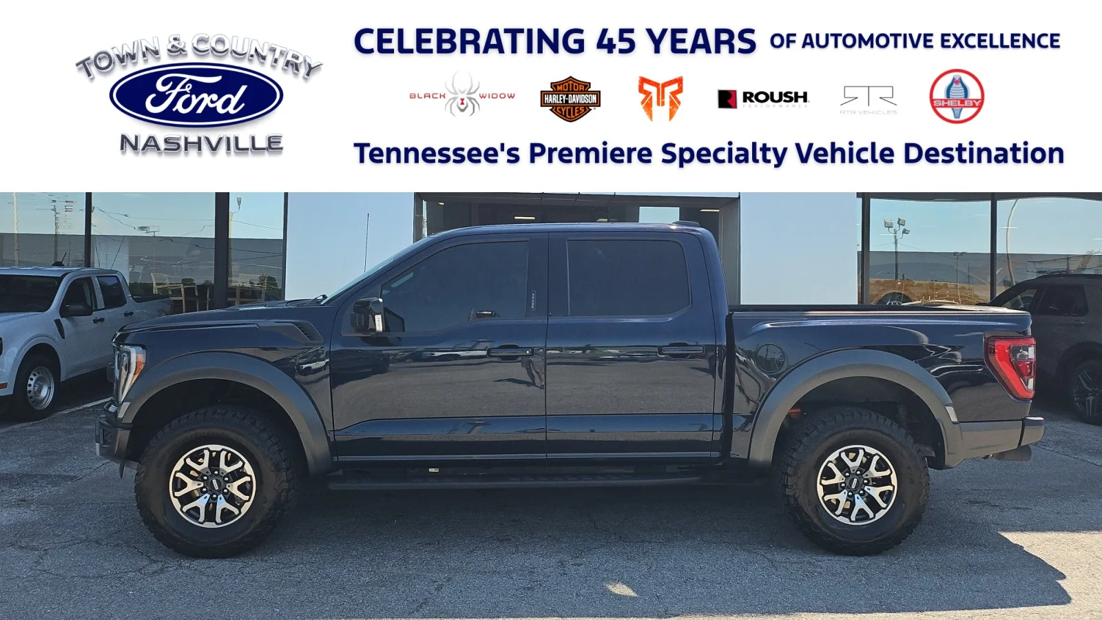 Used 2023 Blue Ford 2023 FORD F-150 RAPTOR CREW CAB 4DR 145 WB 4WD image 1