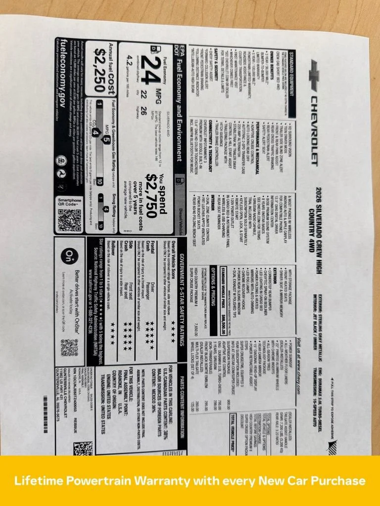 New 2026 Sterling Gray Metallic Chevrolet High Country image 34
