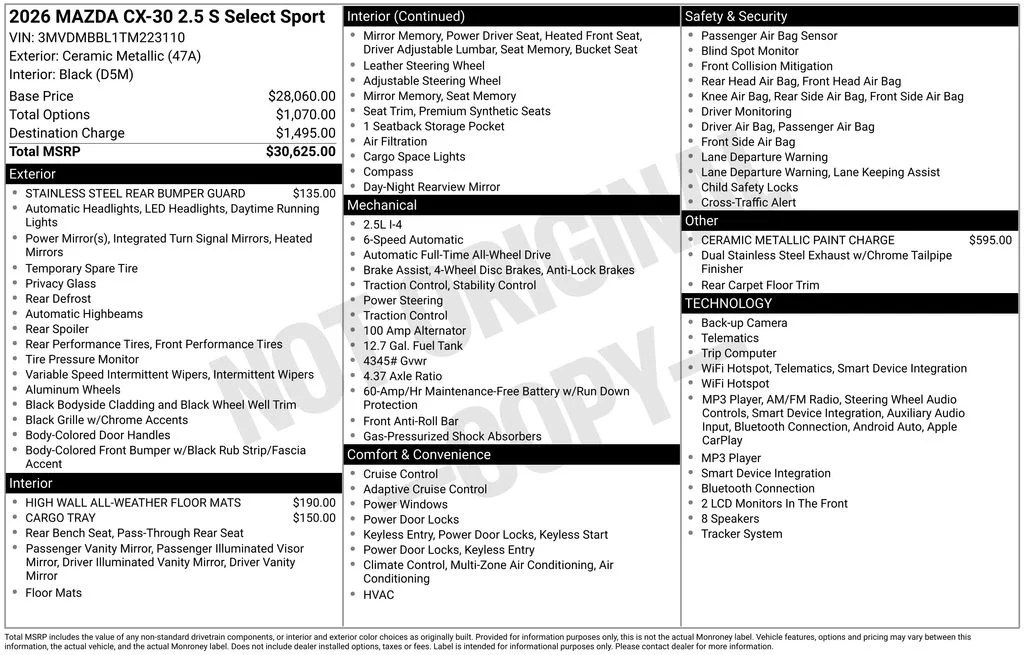 New 2026 White Mazda 2.5 S Select Sport image 4