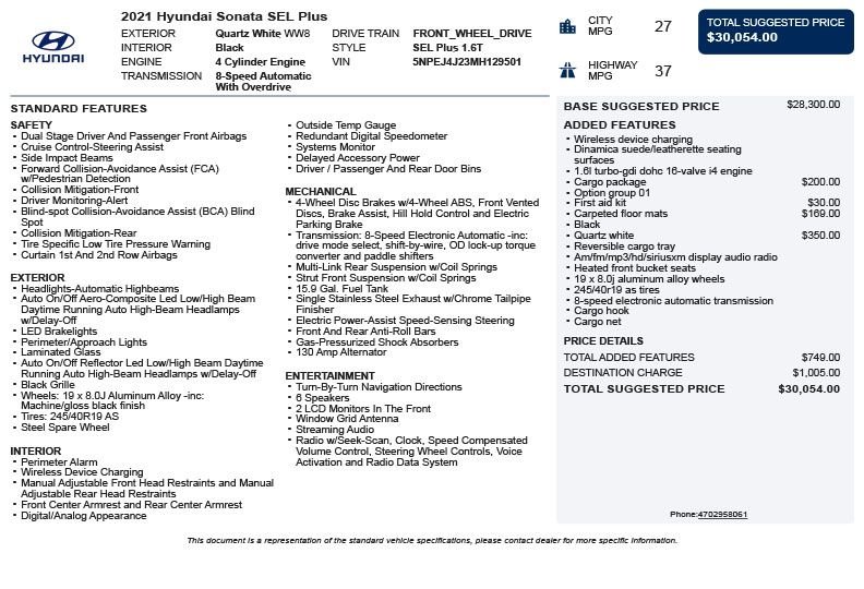 Used 2021 Gray Hyundai SEL Plus image 3