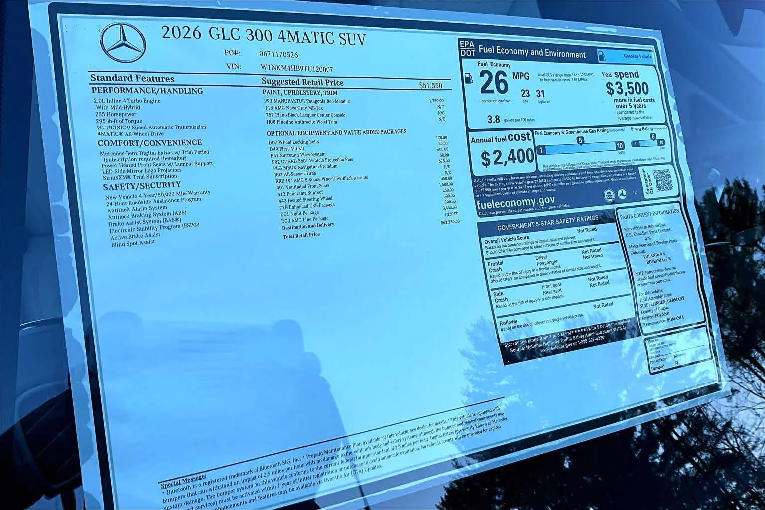 New 2026 MANUFAKTUR Patagonia Red Metallic Mercedes-Benz GLC 300 image 17