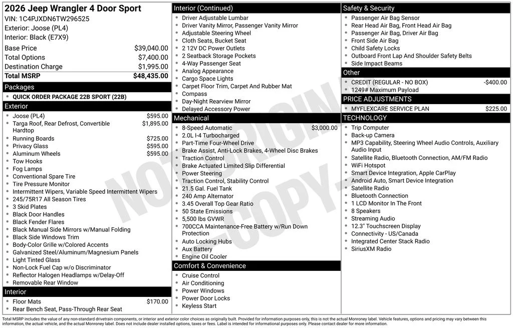 New 2026 Joose Exterior Paint Jeep Sport image 7