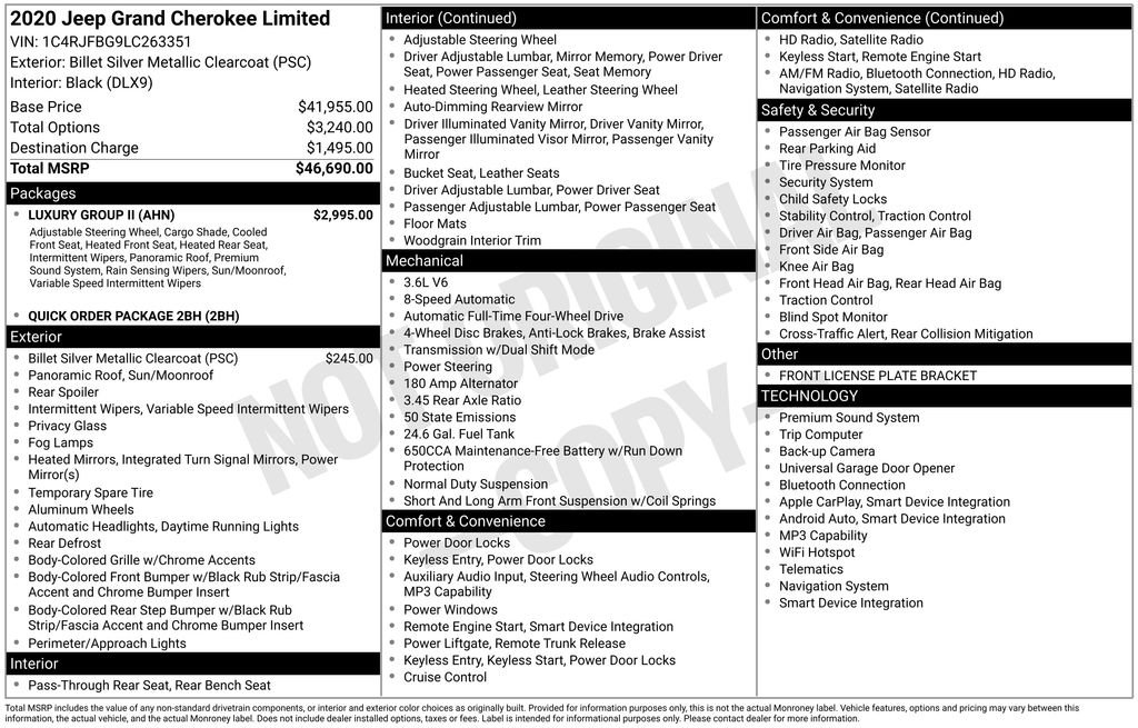 Used 2020 Silver Jeep Limited image 6