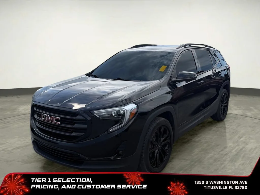 Used 2021 EBONY TWILIGHT METALLIC GMC SLT image 2