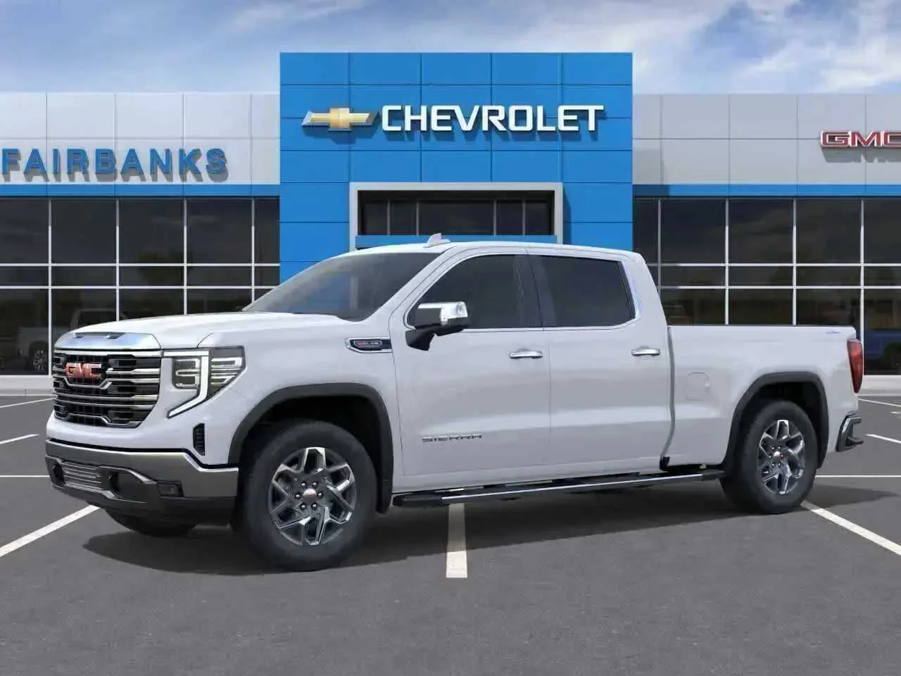 New 2026 Glacier White Tricoat GMC SLT image 2