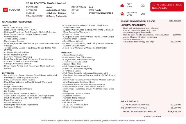 Used 2018 Blue Toyota Limited image 38