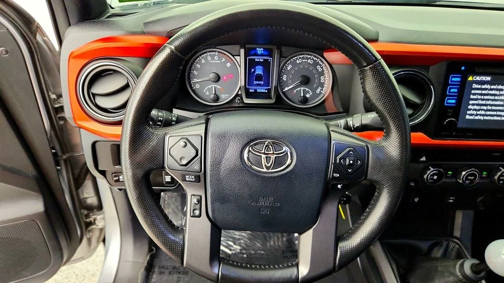 Used 2016 Silver Sky Metallic Toyota TRD Off-Road Double Cab 4WD V6 Manual w/ Tow Pkg & Overland Rack image 13