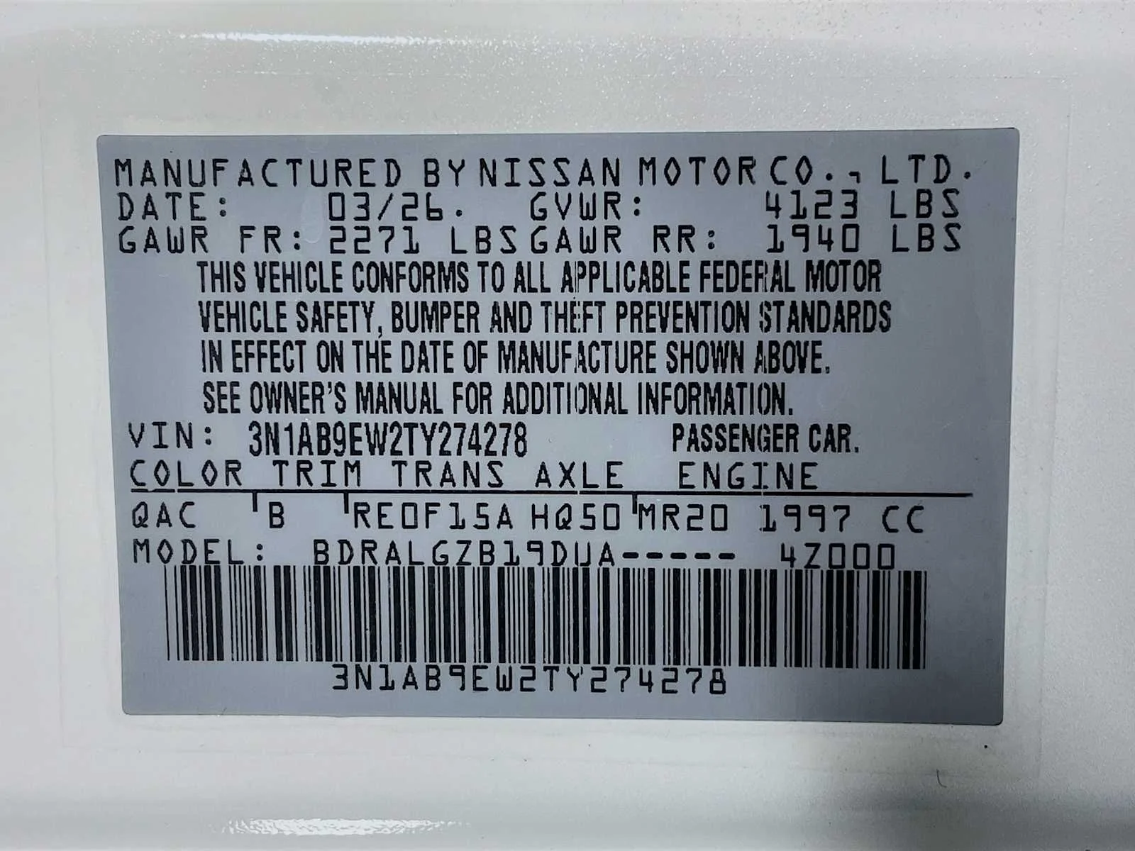 New 2026 Aspen White TriCoat Nissan SL image 6