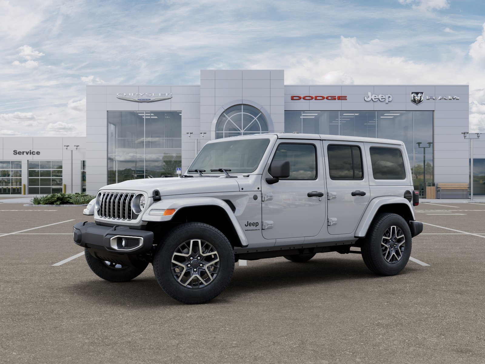 New 2025 Bright White Clear-Coat Exterior Paint Jeep Sahara image 22