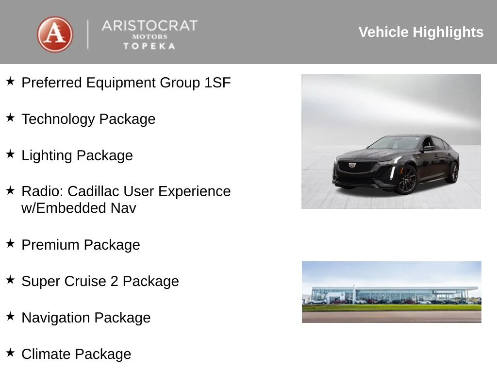 Used 2024 Cadillac CT5 V-Series with VIN 1G6DR5RW1R0132616 for sale in Kansas City