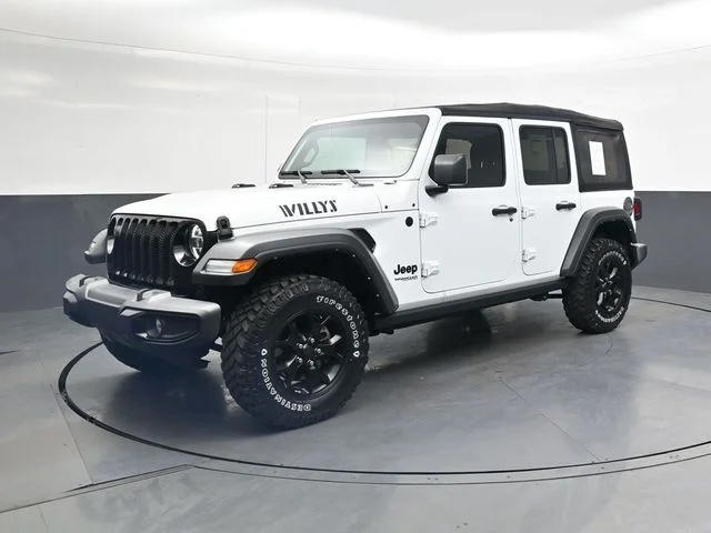 Used 2022 Bright White Clearcoat Jeep Unlimited Willys image 9