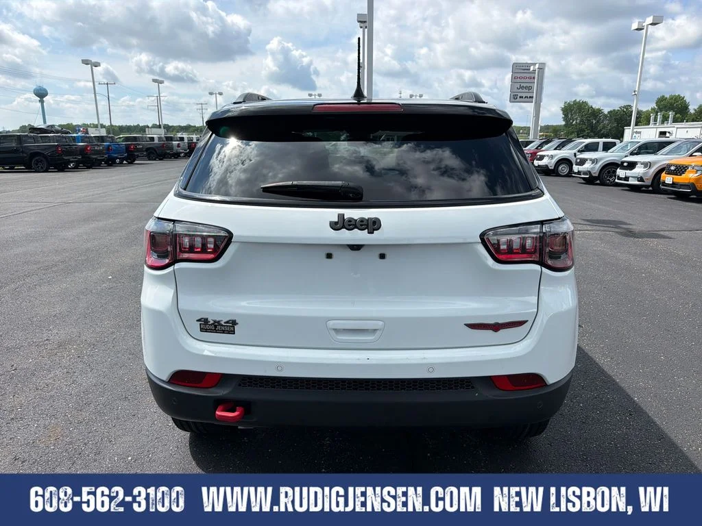 Used 2025 Bright White Clearcoat Jeep Trailhawk image 4