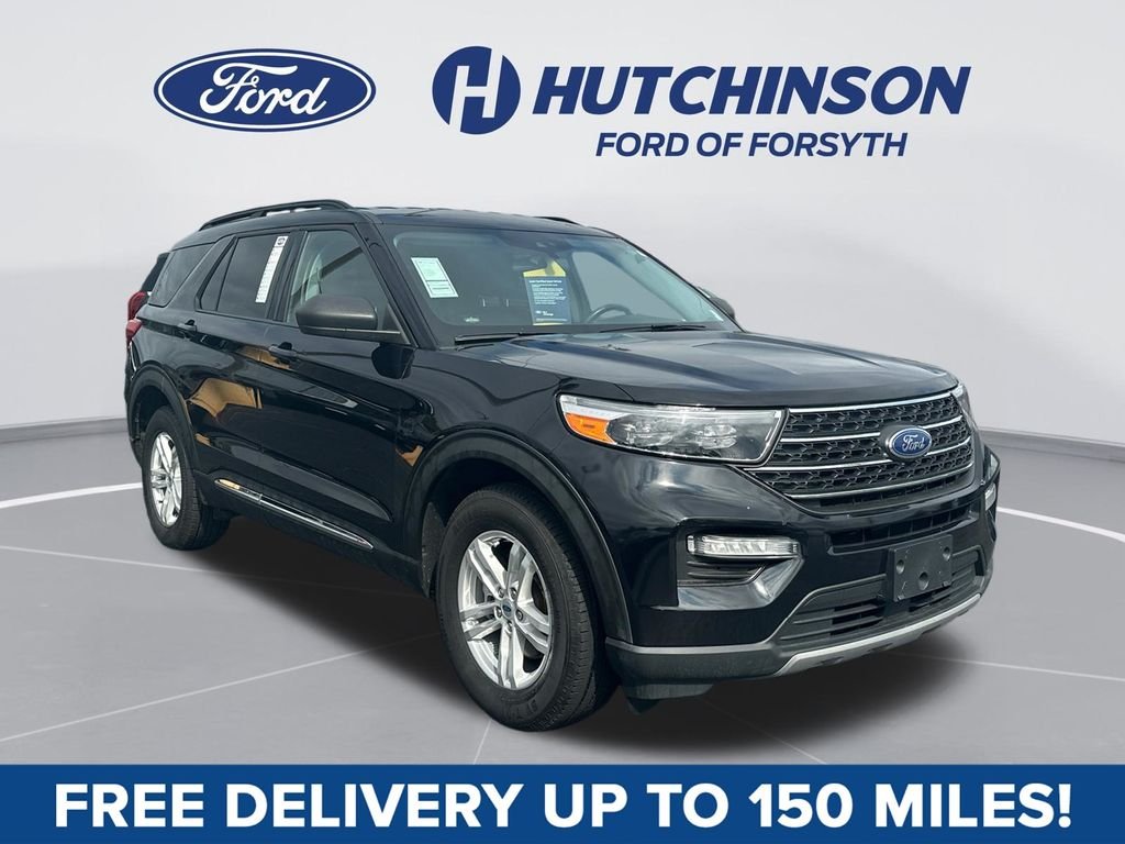 Black Metallic 2023 Ford Explorer XLT AWD SUV / Crossover All-Wheel Drive