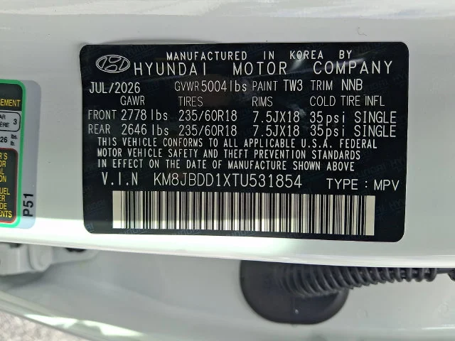 New 2026 White Hyundai SEL image 14