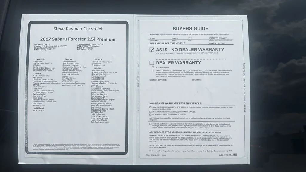 Used 2017 White Subaru 2.5i Premium image 27