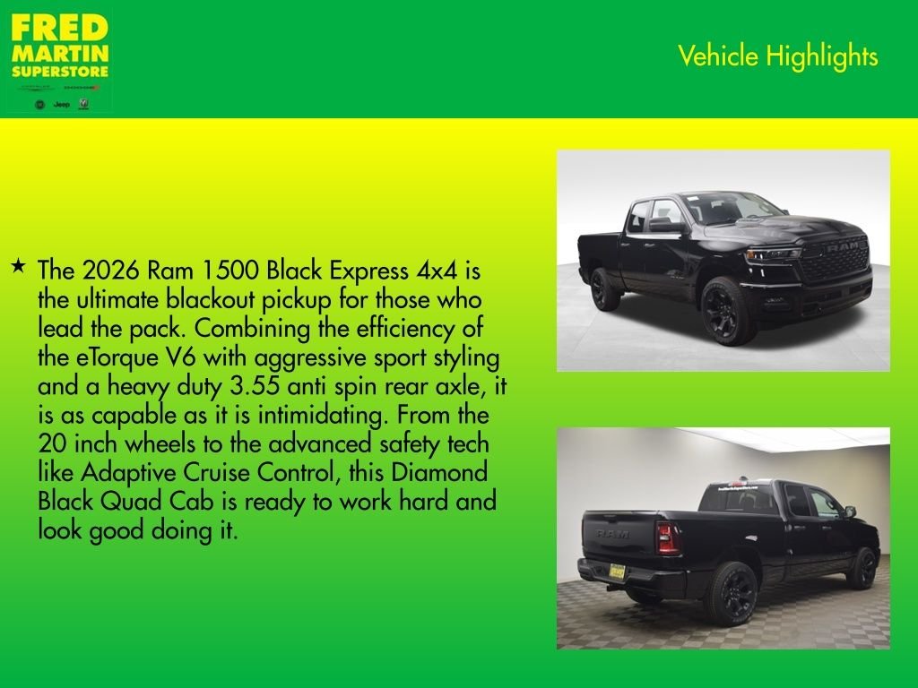 New 2026 Diamond Black Crystal Pearl-Coat Exterior Paint RAM Express image 7