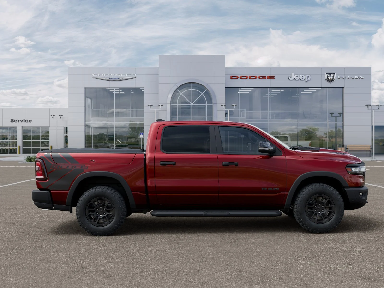 New 2026 Delmonico Red Pearl-Coat Exterior Paint RAM Rebel image 48
