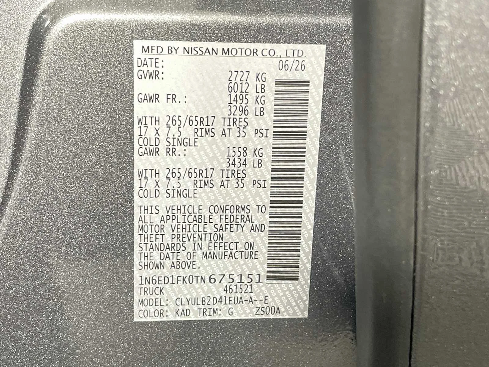 New 2026 Gun Metallic Nissan SV image 6