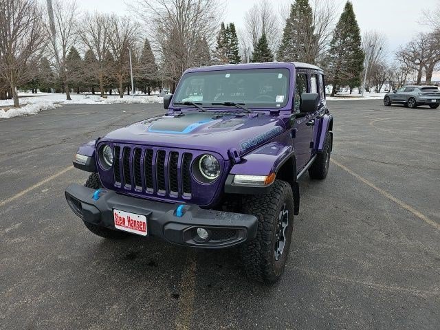Certified 2023 Jeep Wrangler 4xe Rubicon 4XE with VIN 1C4JJXR61PW568041 for sale in Urbandale, IA
